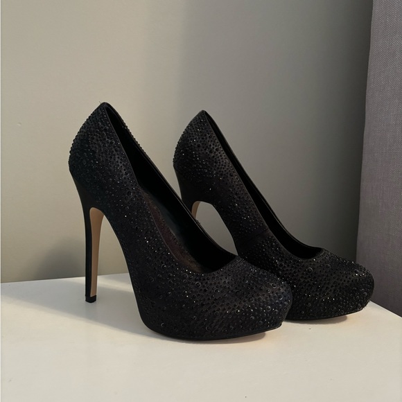 Black Platform Stilettos - Size 7 - Picture 1 of 4